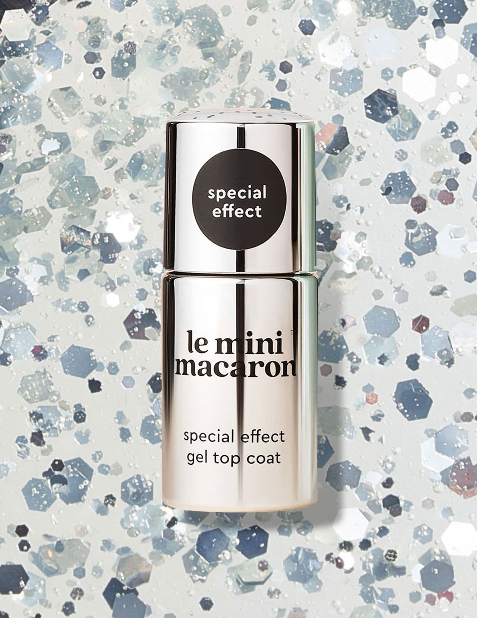 Silver glitter - gelový topcoat